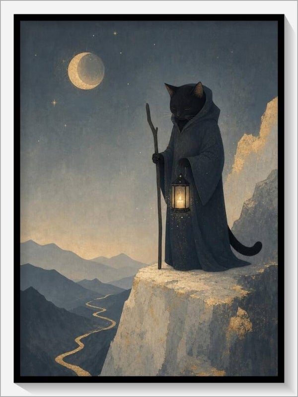 MoonCats Tarot „IX Der Eremit“