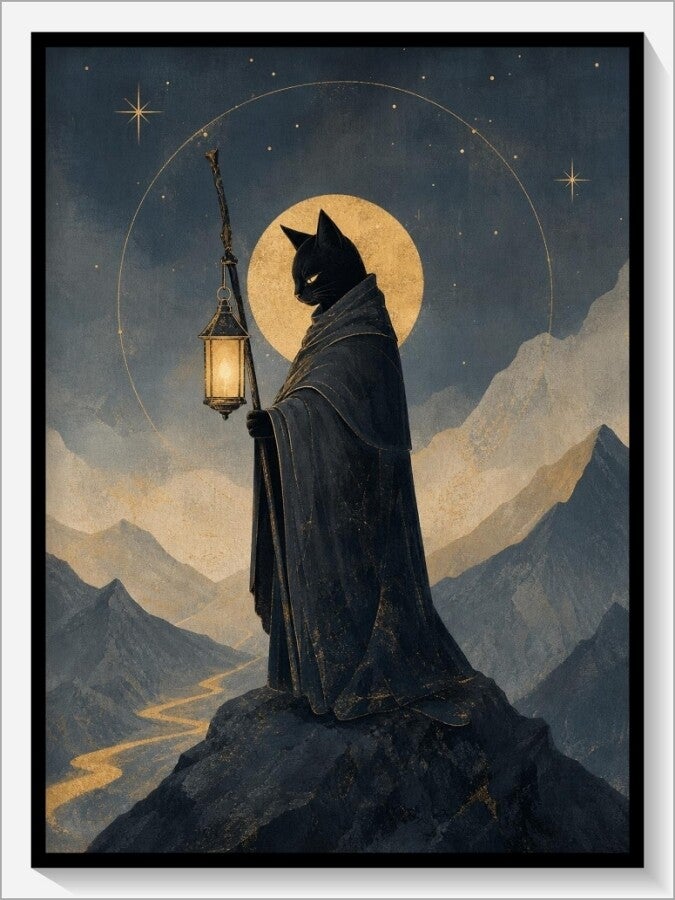 MoonCats Tarot „IX Der Eremit“