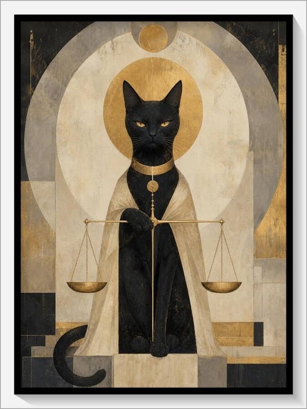 MoonCats Tarot „XI Die Gerechtigkeit“