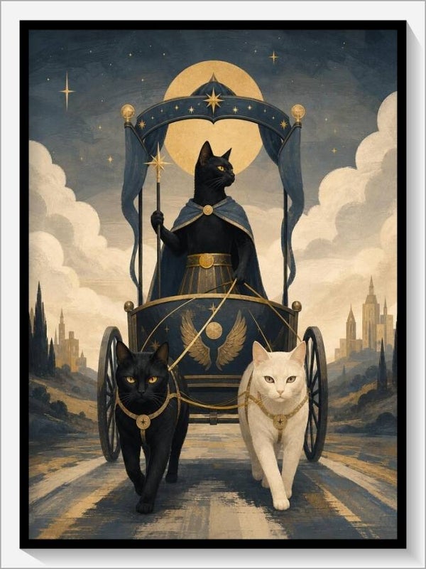 MoonCats Tarot „VII Der Wagen“