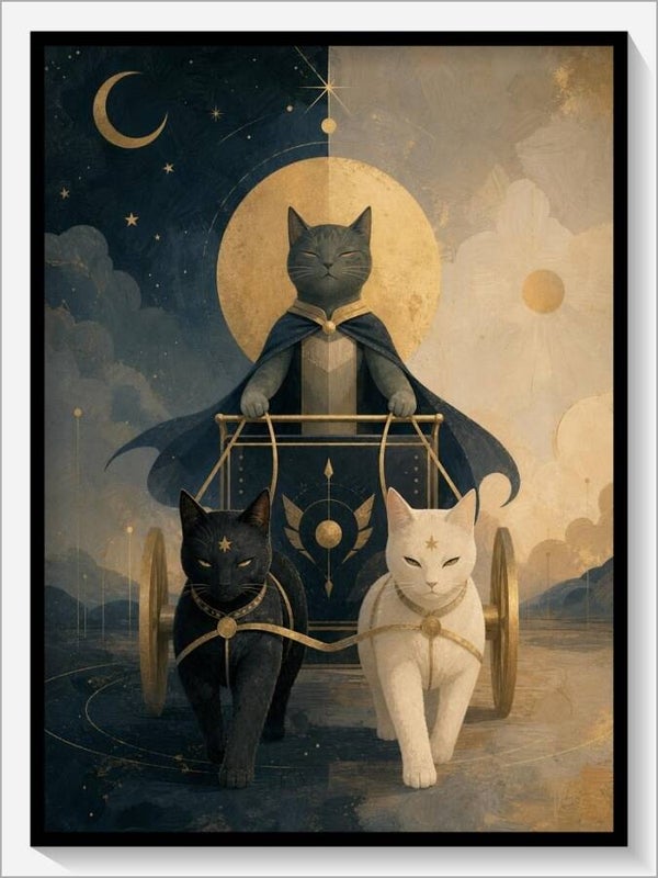 MoonCats Tarot „VII Der Wagen“