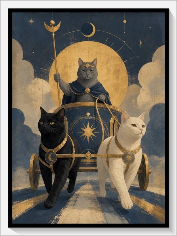 MoonCats Tarot „VII Der Wagen“