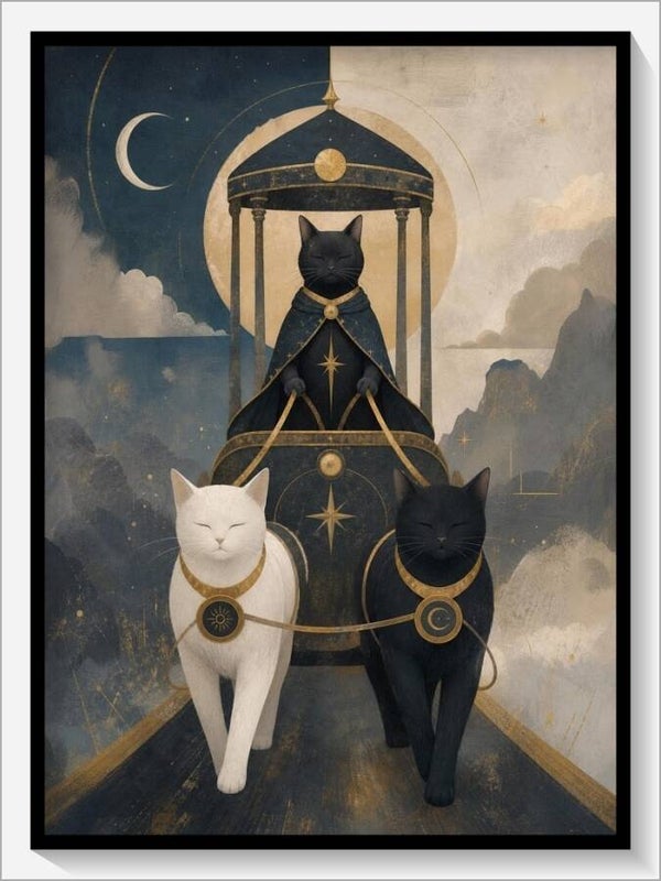 MoonCats Tarot „VII Der Wagen“