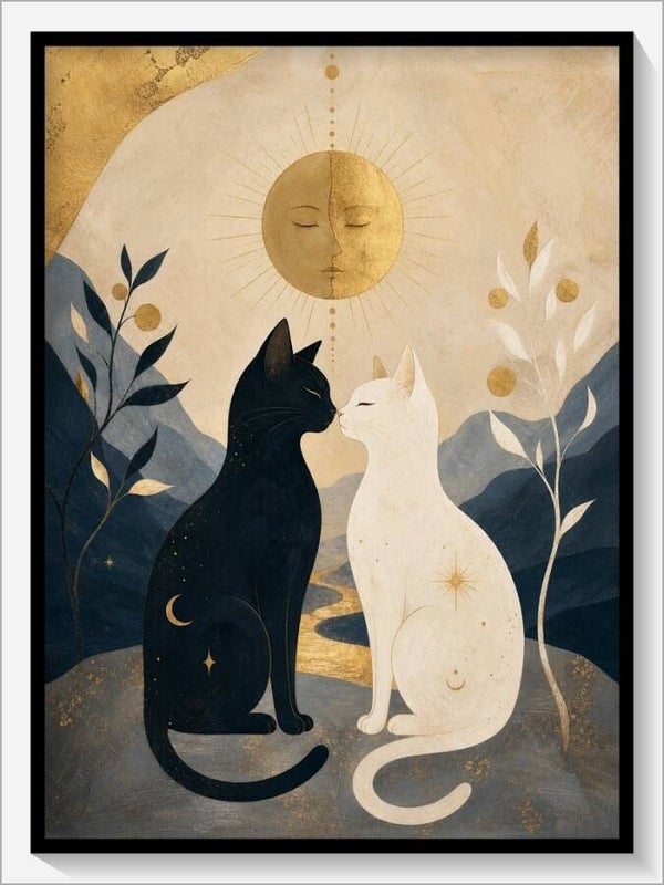 MoonCats Tarot „VI Die Liebenden“