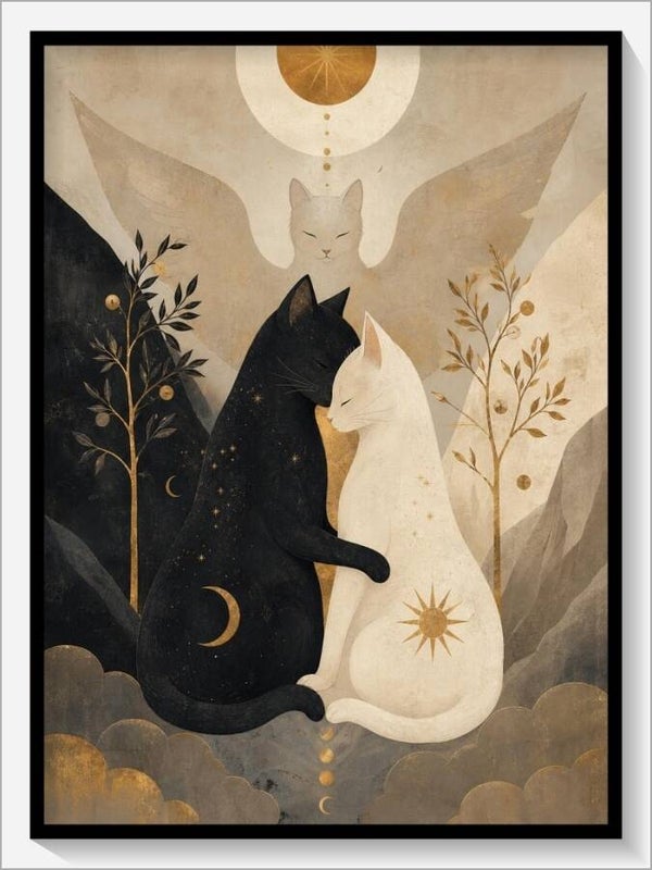 MoonCats Tarot „VI Die Liebenden“