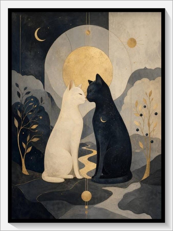 MoonCats Tarot „VI Die Liebenden“