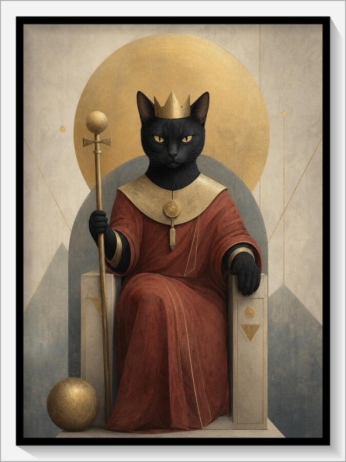 MoonCats Tarot „IV Der Herrscher“