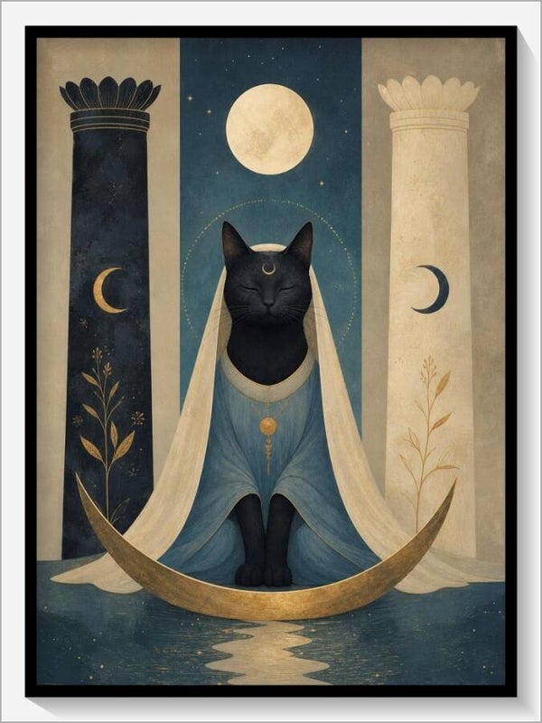 MoonCats Tarot „II Die Hohepriesterin“