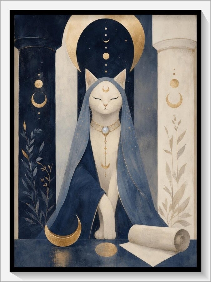 MoonCats Tarot „II Die Hohepriesterin“