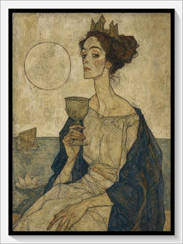 Schiele Tarot „Königin der Kelche"