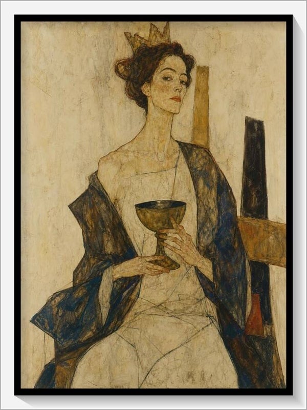 Schiele Tarot „Königin der Kelche"