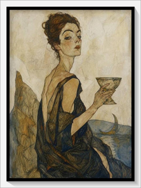 Schiele Tarot „Königin der Kelche"