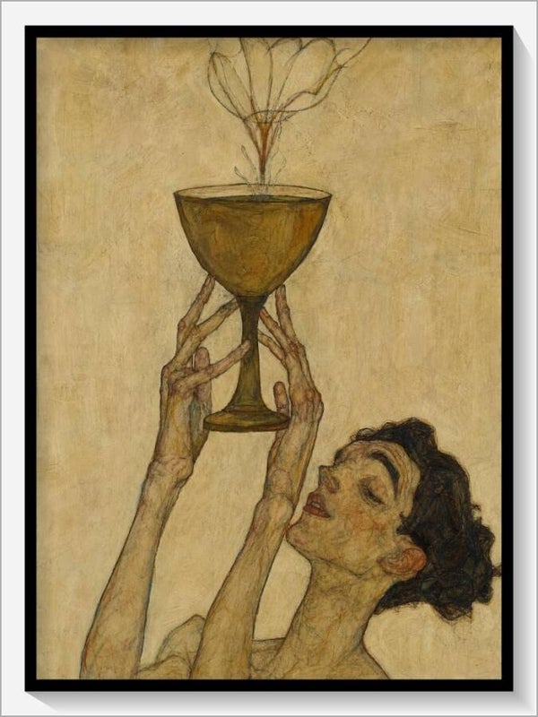 Schiele Tarot „As der Kelche"