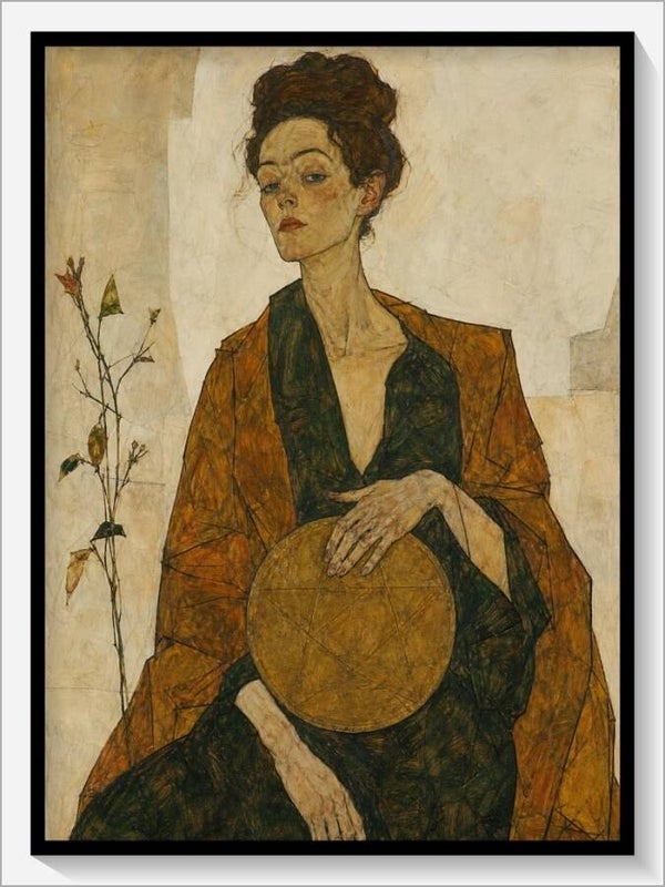 Schiele Tarot „Königin der Münzen"