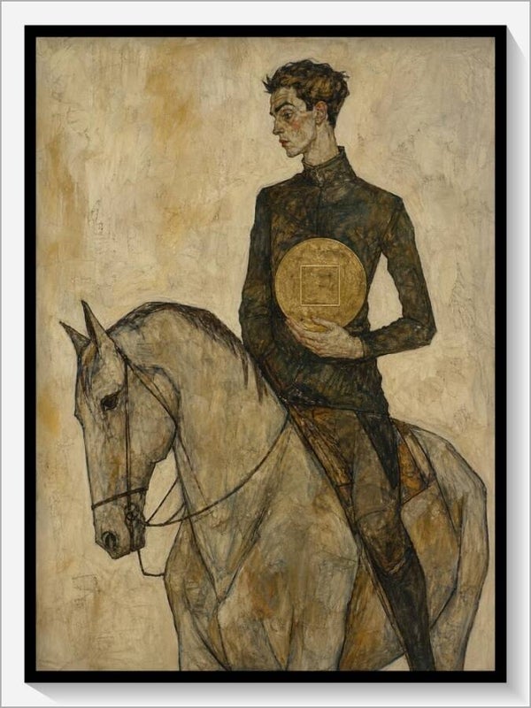 Schiele Tarot „Ritter der Münzen"