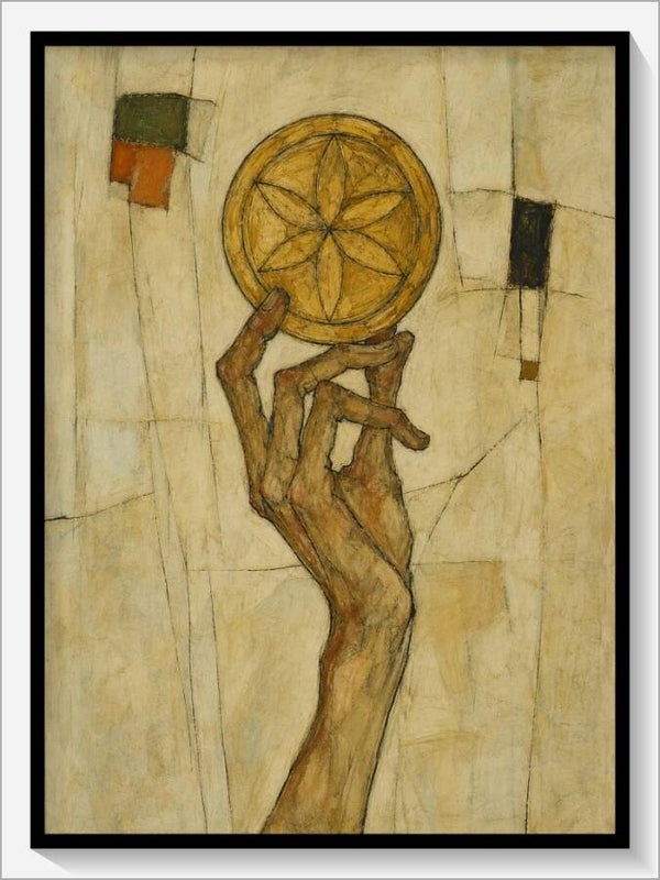 Schiele Tarot „As der Münzen"