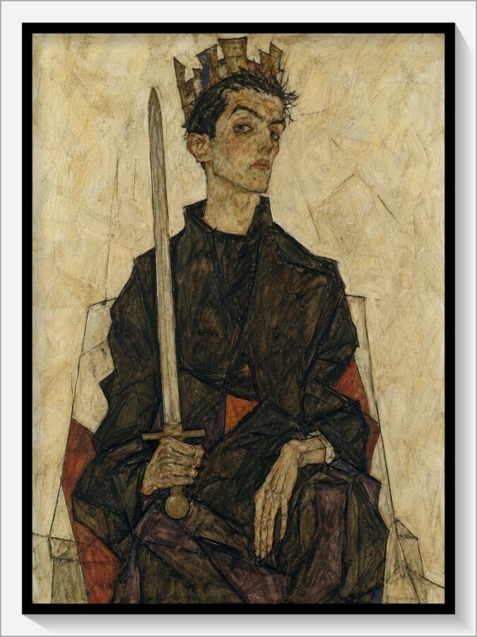 Schiele Tarot „König der Schwerter"