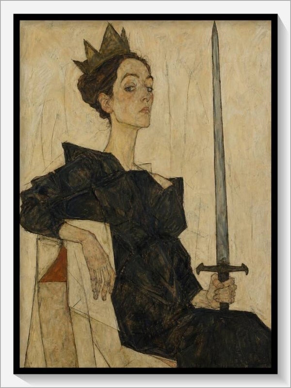 Schiele Tarot „Königin der Schwerter"