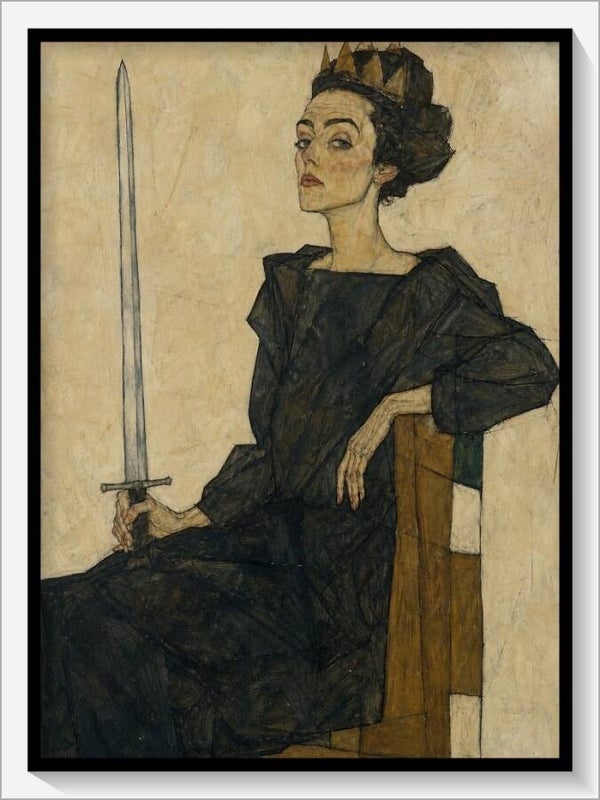 Schiele Tarot „Königin der Schwerter"