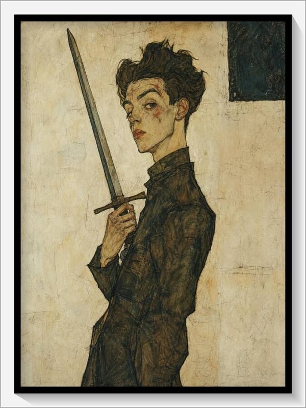 Schiele Tarot „Bube der Schwerter"