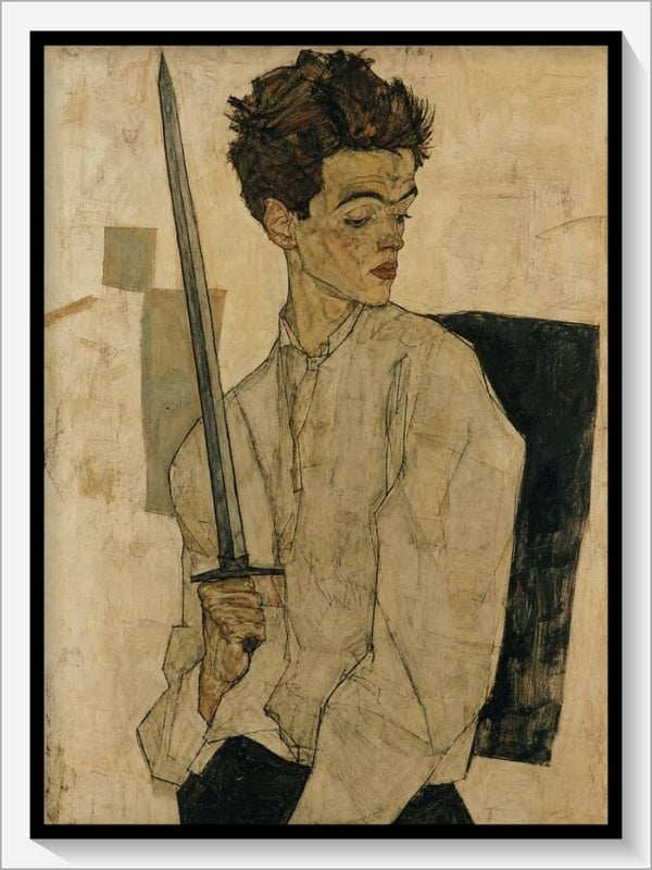 Schiele Tarot „Bube der Schwerter"
