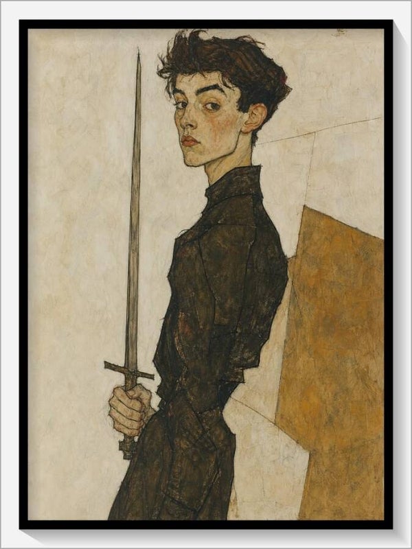 Schiele Tarot „Bube der Schwerter"