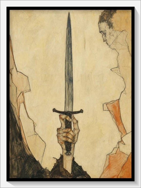 Schiele Tarot „As der Schwerter"