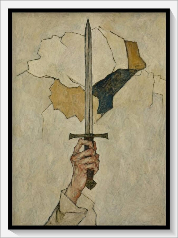Schiele Tarot „As der Schwerter"