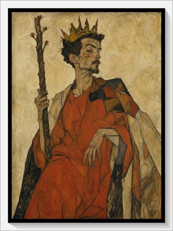 Schiele Tarot „König der Stäbe"