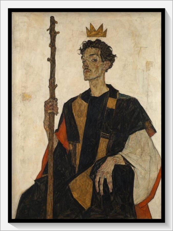 Schiele Tarot „König der Stäbe"