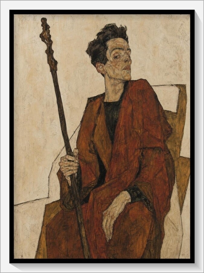 Schiele Tarot „König der Stäbe"