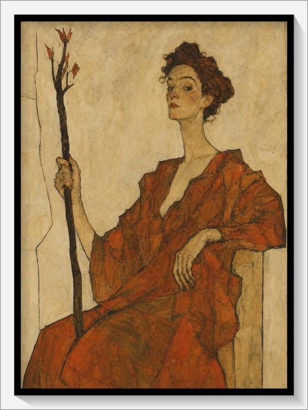 Schiele Tarot „Königin der Stäbe"