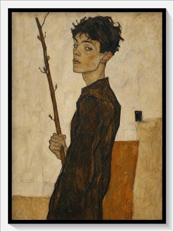 Schiele Tarot „Bube der Stäbe"
