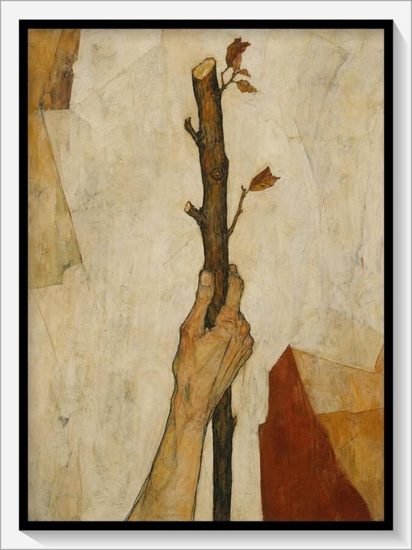 Schiele Tarot „As der Stäbe"
