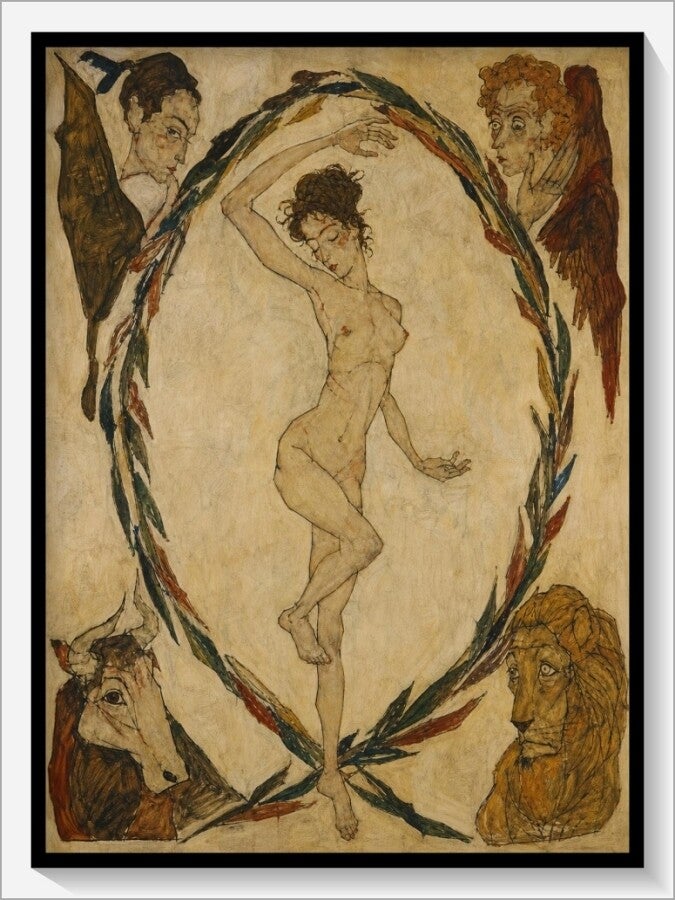 Schiele Tarot „XXI Die Welt"