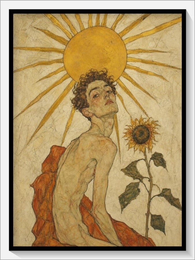 Schiele Tarot „XIX Die Sonne"