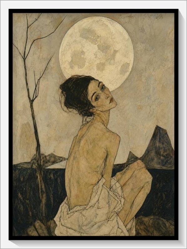 Schiele Tarot „XVIII Der Mond"