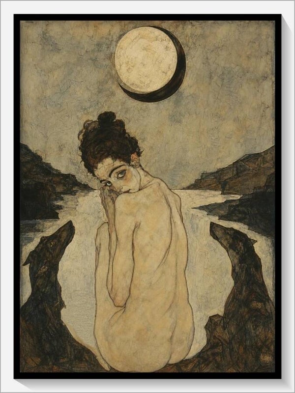 Schiele Tarot „XVIII Der Mond"