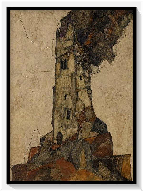 Schiele Tarot „XVI Der Turm"