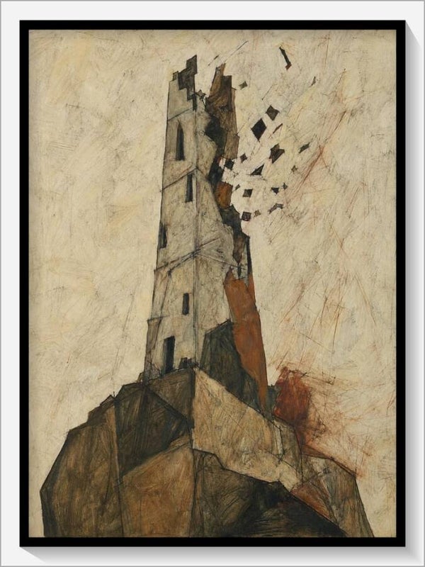 Schiele Tarot „XVI Der Turm"