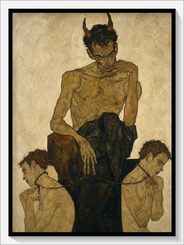 Schiele Tarot „XV Der Teufel"