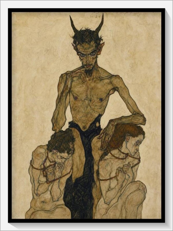 Schiele Tarot „XV Der Teufel"