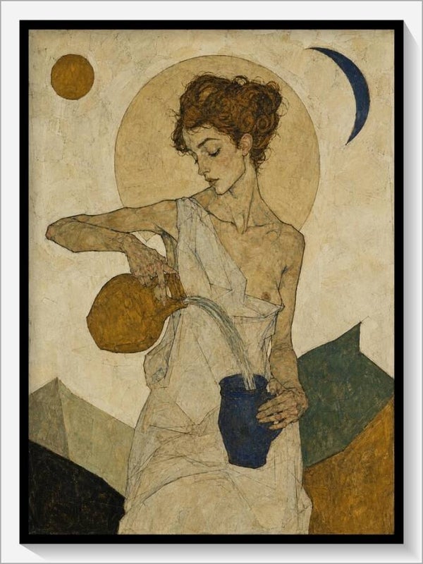 Schiele Tarot „XIV Die Mäßigkeit"