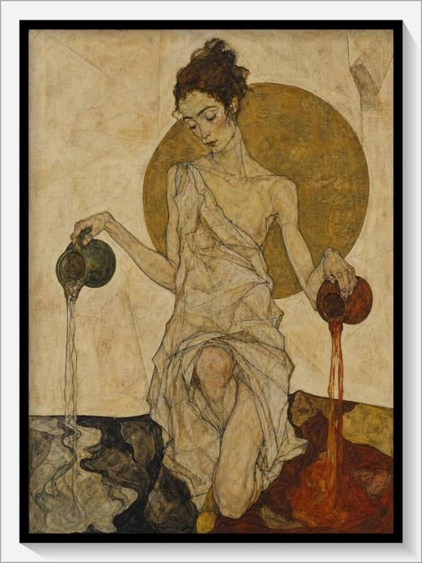 Schiele Tarot „XIV Die Mäßigkeit"