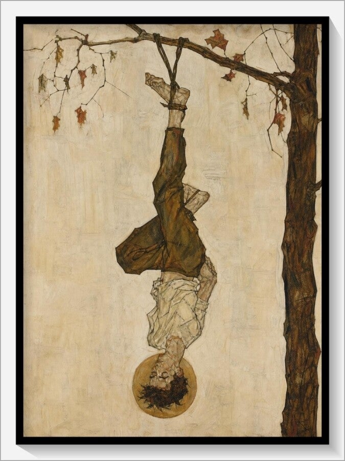Schiele Tarot „XII Der Hängende"