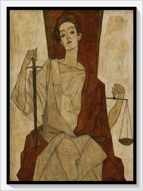 Schiele Tarot „XI Die Gerechtigkeit"