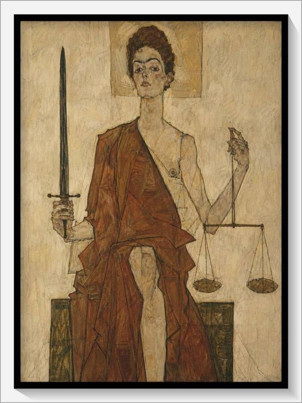 Schiele Tarot „XI Die Gerechtigkeit"