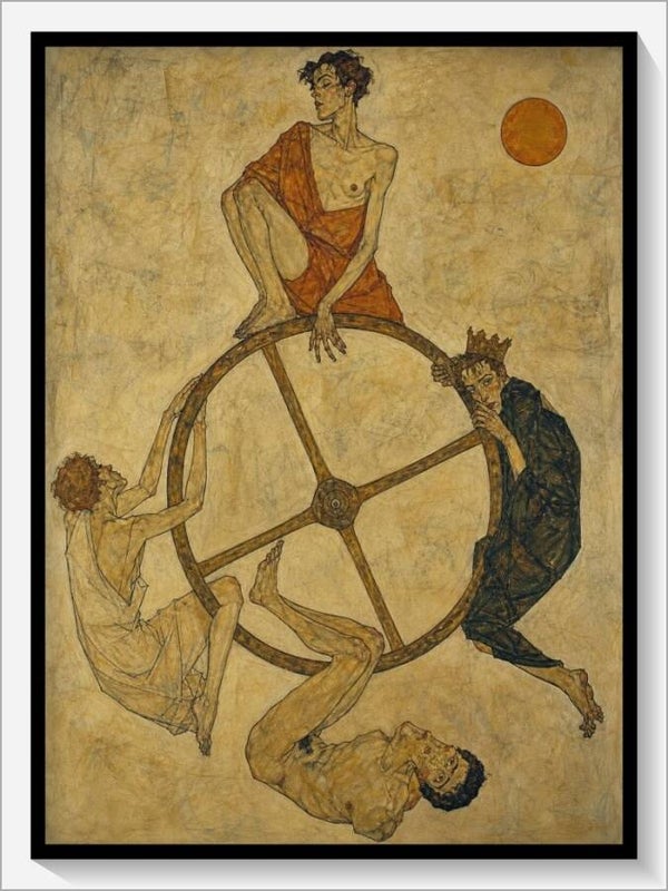 Schiele Tarot „X Das Schicksalsrad"