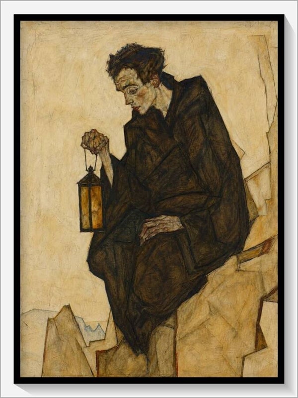 Schiele Tarot „IX Der Eremit"