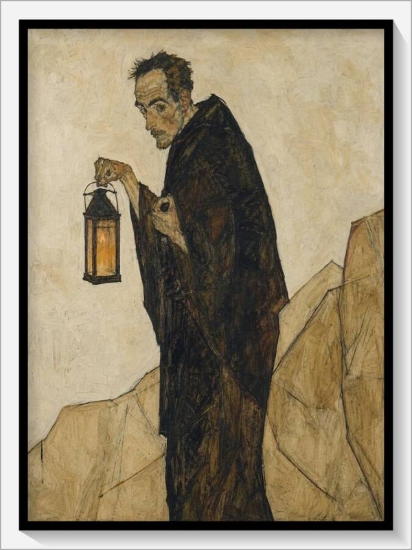 Schiele Tarot „IX Der Eremit"